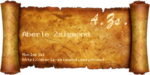 Aberle Zsigmond névjegykártya